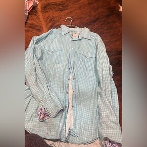 Pendleton Aqua Geometric Button-Up Shirt